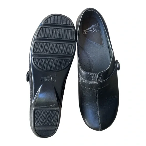 Dansko Women's Black Leather Clogs NWOT Size 40 Nursing, Doctor, Comfort - Picture 3 of 5